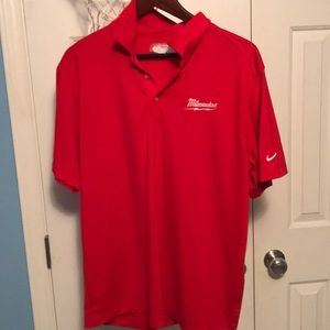 Red Milwaukee Nike Golf Polo